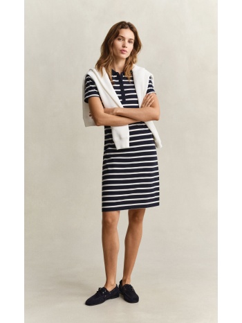 gant γυναικείο φόρεμα polo βαμβακερό ριγέ slim fit