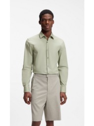hugo ανδρικό βαμβακερό πουκάμισο slim fit kenno με kent γιακά