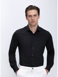 xacus ανδρικό πουκάμισο με κλασικό γιακά και stretch ύφασμα slim fit