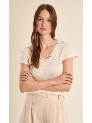 molly bracken γυναικείο μπλουζάκι με v λαιμόκοψη και