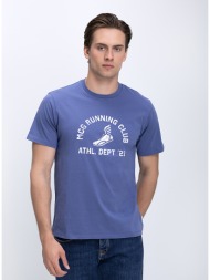 mcgregor ανδρικό t shirt regular fit με running club print στο στήθος