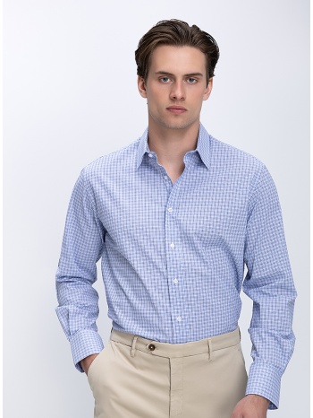vardas ανδρικό πουκάμισο regular fit με μικροσχέδιο καρό σε προσφορά