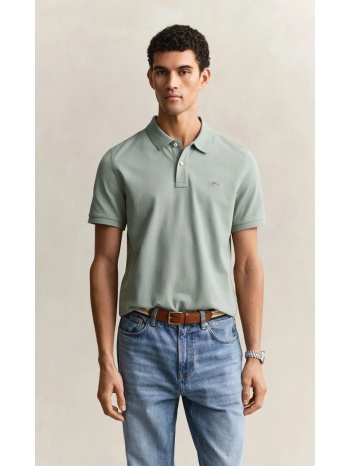 gant ανδρικό polo regular fit από βαμβάκι με κεντημένο logo