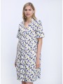 elena miro γυναικείο mini φόρεμα regular fit με v λαιμόκοψη και all over print