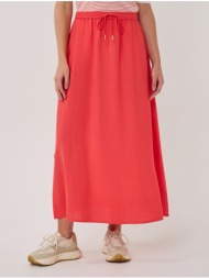 esqualo γυναικεία φούστα midi με ελαστική μέση και κορδόνι