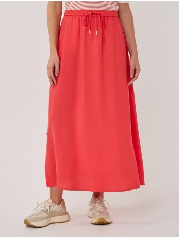 esqualo γυναικεία φούστα midi με ελαστική μέση και κορδόνι