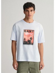gant t-shirt washed graphic σε λευκό