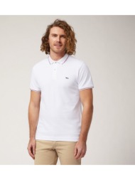 harmont & blaine polo μπλούζα με ριγέ λεπτομέρειες