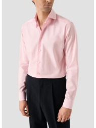 eton ανδρικό πουκάμισο slim fit με breeze poplin υφή και end on end σχέδιο
