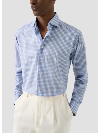 eton ανδρικό πουκάμισο slim fit με breeze poplin υφή και