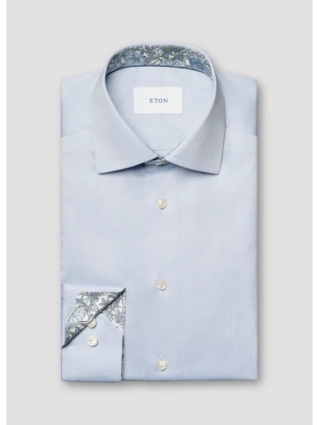 eton ανδρικό πουκάμισο slim fit με signature twill υφή και