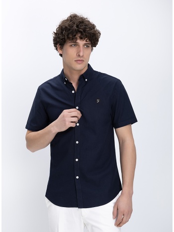 farah ανδρικό πουκάμισο brewer κοντομάνικο slim fit από