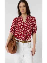 gerard darel γυναικεία πουκαμίσα floral regular fit με βολάν γιακά