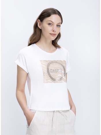 gaudi γυναικεία μπλούζα regular fit με logo print και