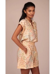 luna llena γυναικείο σορτς relaxed fit με tropical print