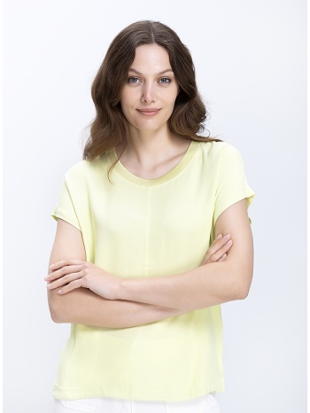γυναικεία μπλούζα relaxed fit με satin υφή