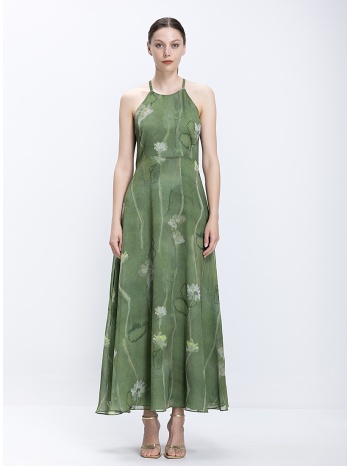 diana d γυναικείο φόρεμα maxi με floral σχέδιο
