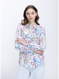 γυναικείο πουκάμισο floral regular fit από βισκόζη