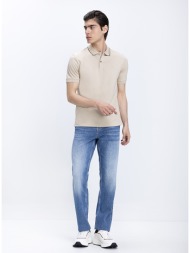 boss ανδρικό denim παντελόνι βαμβακερό με ξεβαμμένο εφέ modern fit