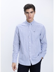 ανδρικό overshirt βαμβακερό με ριγέ σχέδιο modern fit