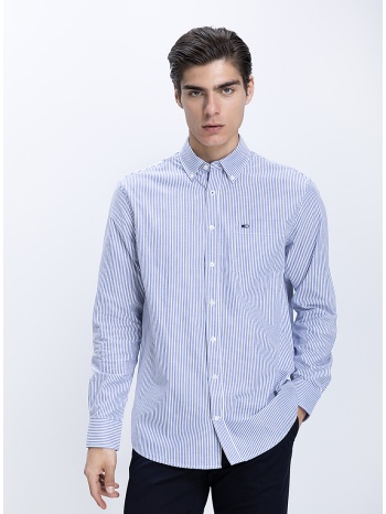 ανδρικό overshirt βαμβακερό με ριγέ σχέδιο modern fit