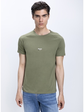 boss ανδρικό t-shirt βαμβακερό με logo slim fit