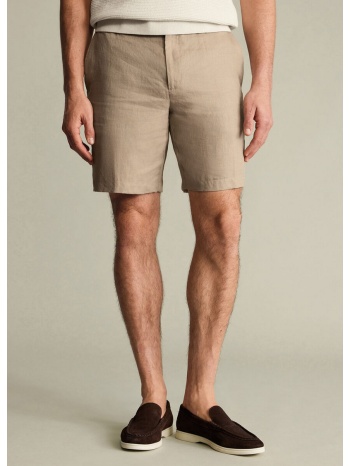 charles tyrwhitt ανδρική βερμούδα slim fit από λινό με
