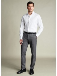 charles tyrwhitt ανδρικό παντελόνι smart texture slim fit non iron με ελαστικό ύφασμα