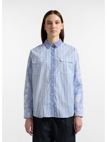 harmont & blaine γυναικείο πουκάμισο oversized με ριγέ