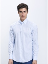 boss ανδρικό πουκάμισο βαμβακερό με button down γιακά modern fit