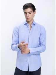 hugo ανδρικό πουκάμισο με γιακά spread slim fit