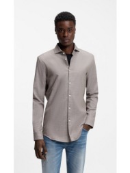 hugo ανδρικό πουκάμισο με γιακά spread slim fit