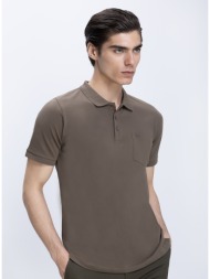 ανδρική polo μπλούζα βαμβακερή με τσέπη regular fit