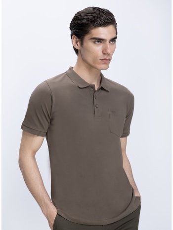 ανδρική polo μπλούζα βαμβακερή με τσέπη regular fit