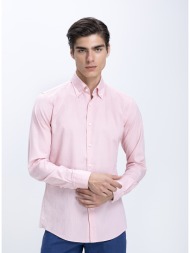 boss ανδρικό πουκάμισο βαμβακερό με button down γιακά modern fit