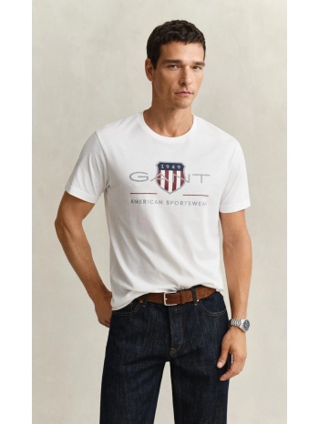gant ανδρικό βαμβακερό t-shirt regular fit με archive