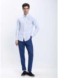 ανδρικό παντελόνι με λινή υφή slim fit