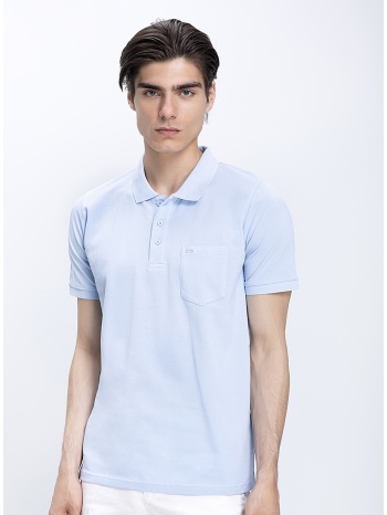 ανδρική polo μπλούζα βαμβακερή με τσέπη regular fit