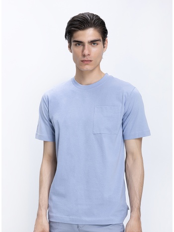ανδρικό t-shirt βαμβακερό με στρογγυλή λαιμόκοψη και τσέπη