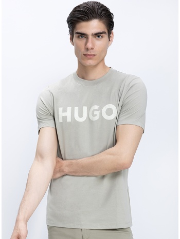 hugo ανδρικό t-shirt βαμβακερό regular fit με logo print