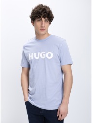 hugo ανδρικό t-shirt βαμβακερό regular fit με logo print