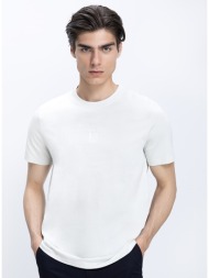 hugo ανδρικό t-shirt βαμβακερό με κεντημένο logo στο στήθος regular fit