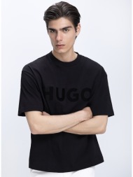 hugo ανδρικό t shirt relaxed fit με μεγάλο logo στο στήθος