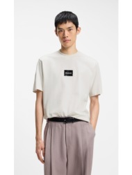 hugo ανδρικό t shirt relaxed fit με logo patch στο στήθος