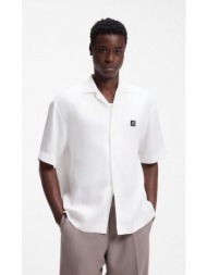 hugo ανδρικό πουκάμισο oversized fit με logo detail