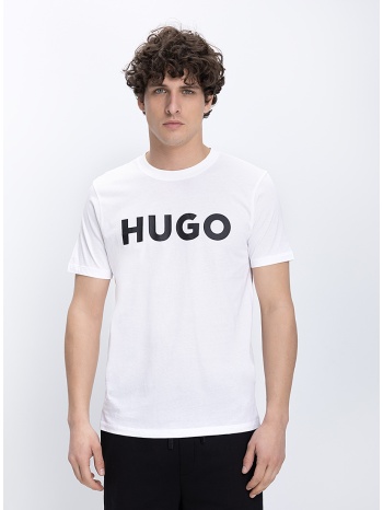 hugo ανδρικό t-shirt βαμβακερό regular fit με logo print