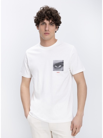 hugo ανδρικό t-shirt βαμβακερό regular fit με printed