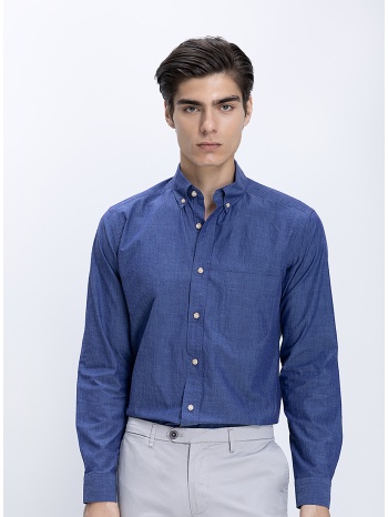 eton ανδρικό πουκάμισο βαμβακερό με button down γιακά
