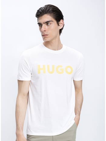 hugo ανδρικό t-shirt βαμβακερό regular fit με logo print