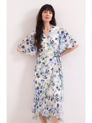 phase eight γυναικείο φόρεμα midi regular fit με wrap